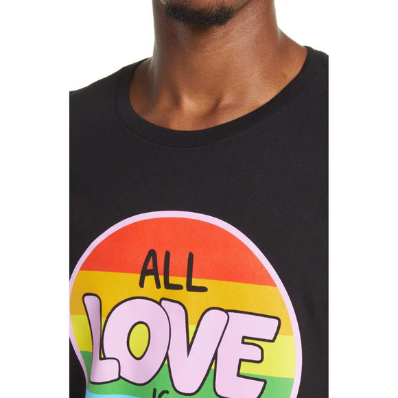 LBGTQ PRIDE TEE UNISEXT-SHIRT LG WOMEN  ALL LOVE IS EQUAL GRAPHIC TEE GAY NEW - Picture 4 of 4